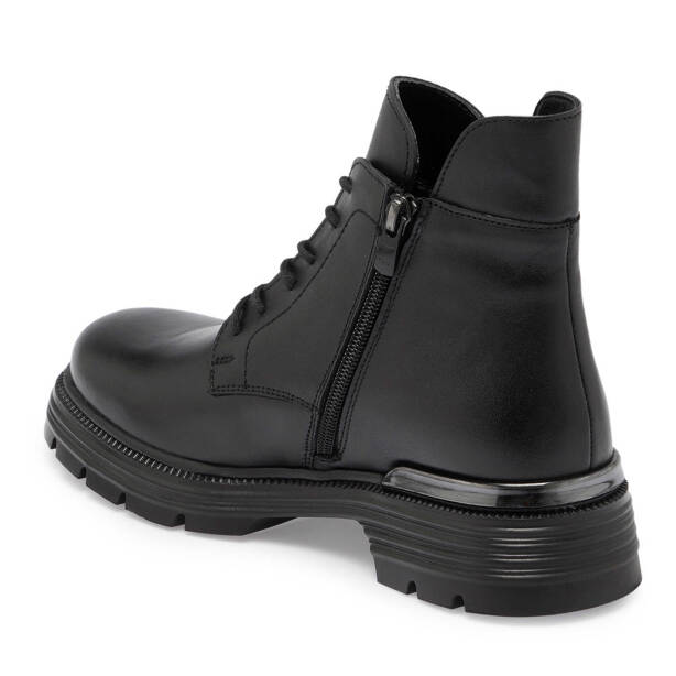 Siyah Deri Kadın Casual Bot - K24K1BT67652-A23 - Tergan