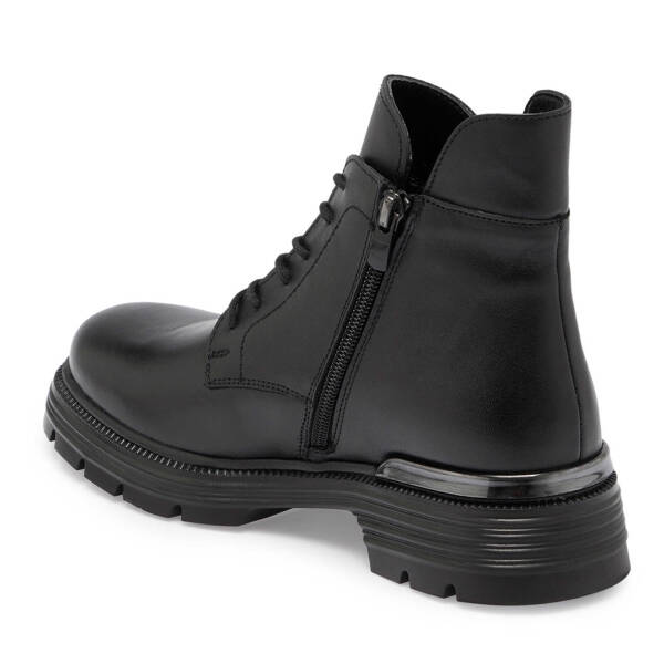 Siyah Deri Kadın Casual Bot - K24K1BT67652-A23 - 2