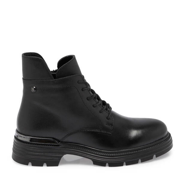 Siyah Deri Kadın Casual Bot - K24K1BT67652-A23 - Tergan