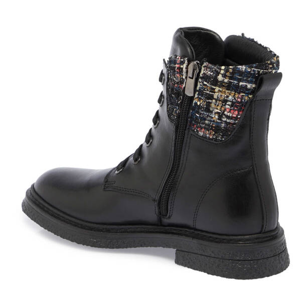 Siyah Deri Kadın Casual Bot - K24K1BT67661-A23 - Tergan