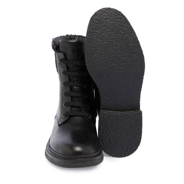 Siyah Deri Kadın Casual Bot - K24K1BT67661-A23 - Tergan