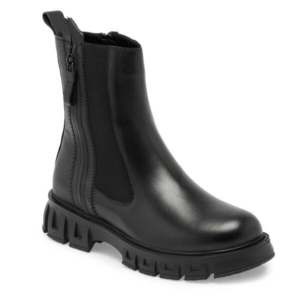 Siyah Deri Kadın Casual Bot - K24K1BT67663-C59 