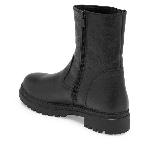 Siyah Deri Kadın Casual Bot - K24K1BT67673-A41 - Tergan