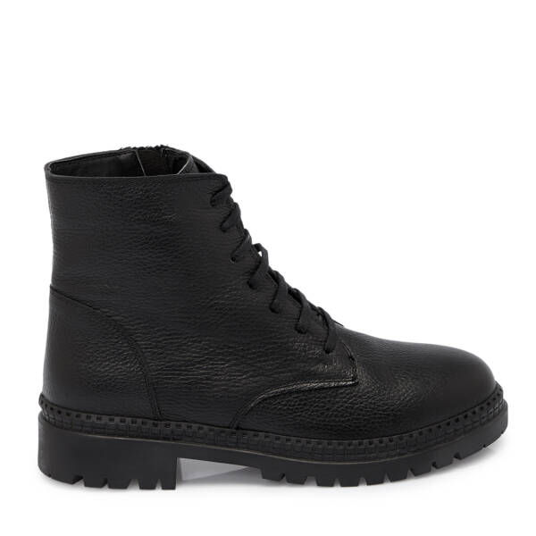 Siyah Deri Kadın Casual Bot - K24K1BT67674-A41 - 3