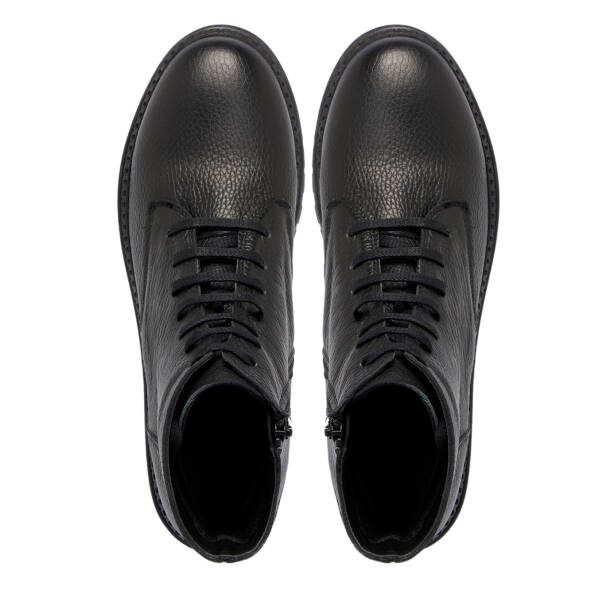 Siyah Deri Kadın Casual Bot - K24K1BT67674-A41 - Tergan