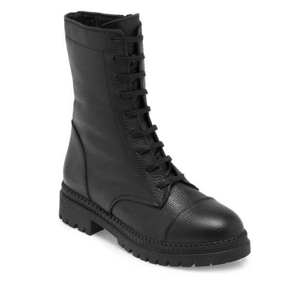 Siyah Deri Kadın Casual Bot - K24K1BT67675-A41 - 1