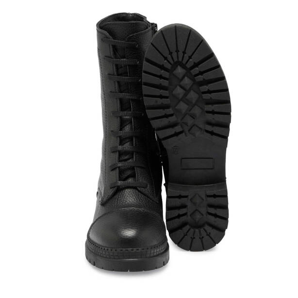 Siyah Deri Kadın Casual Bot - K24K1BT67675-A41 - Tergan