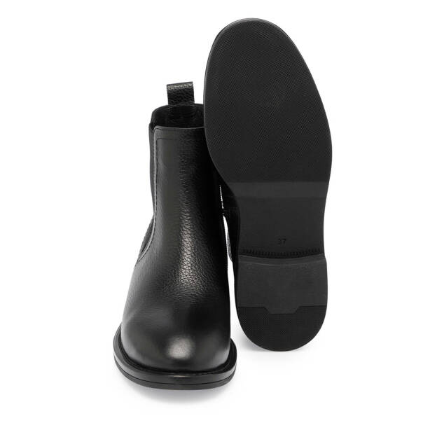 Siyah Deri Kadın Casual Bot - K24K1BT67679-A41 - Tergan