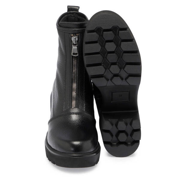 Siyah Deri Kadın Casual Bot - K24K1BT67686-A41 - 4