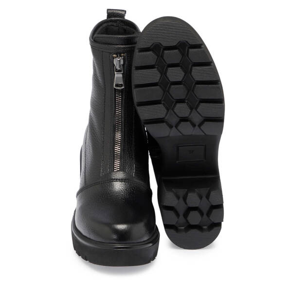 Siyah Deri Kadın Casual Bot - K24K1BT67686-A41 - 4