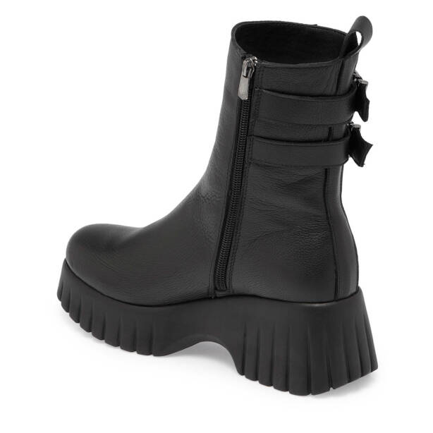 Siyah Deri Kadın Casual Bot - K24K1BT67689-A41 - 2