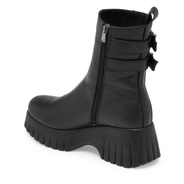 Siyah Deri Kadın Casual Bot - K24K1BT67689-A41 - 2