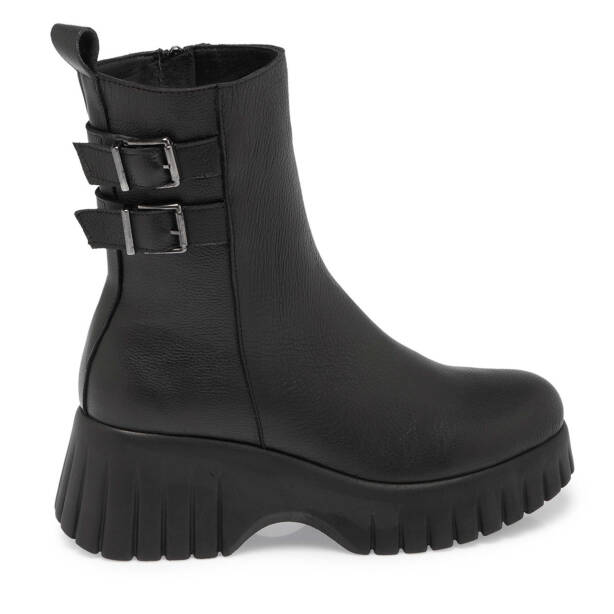 Siyah Deri Kadın Casual Bot - K24K1BT67689-A41 - 3