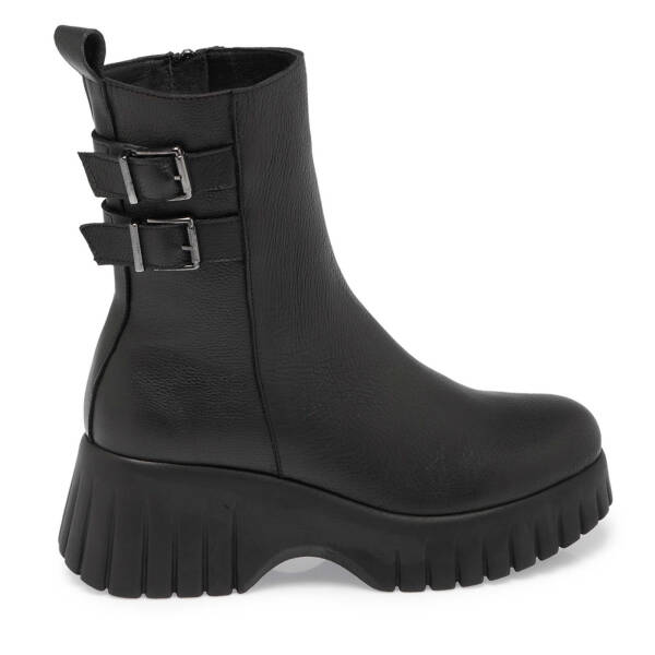 Siyah Deri Kadın Casual Bot - K24K1BT67689-A41 - 3