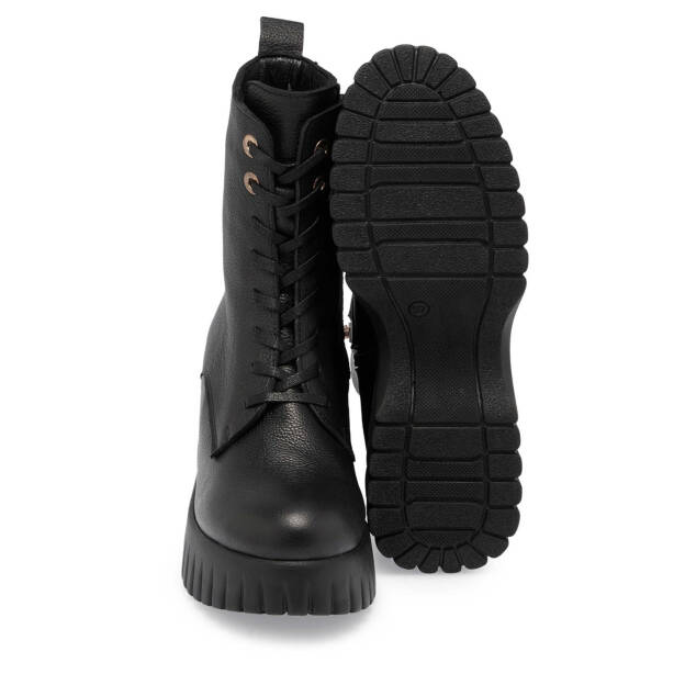 Siyah Deri Kadın Casual Bot - K24K1BT67690-A41 - 4