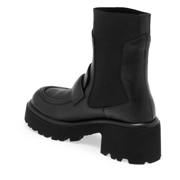 Siyah Deri Kadın Casual Bot - K24K1BT67693-A23 - 2