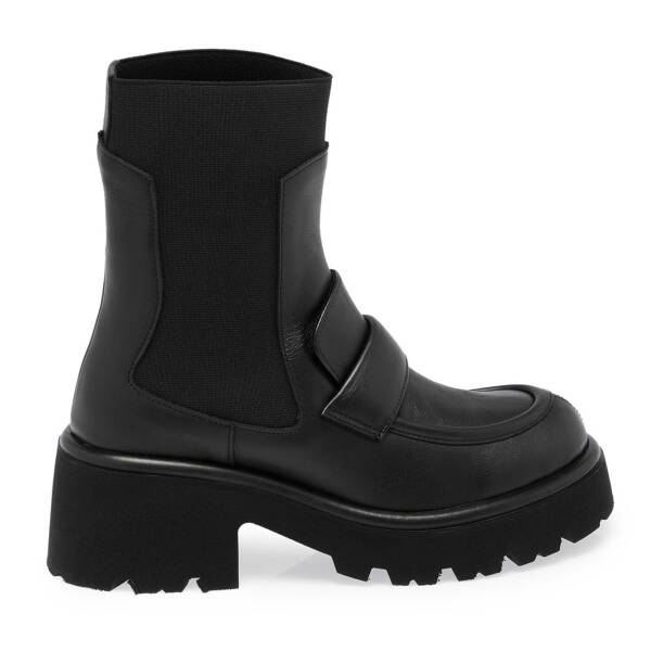 Siyah Deri Kadın Casual Bot - K24K1BT67693-A23 - 3