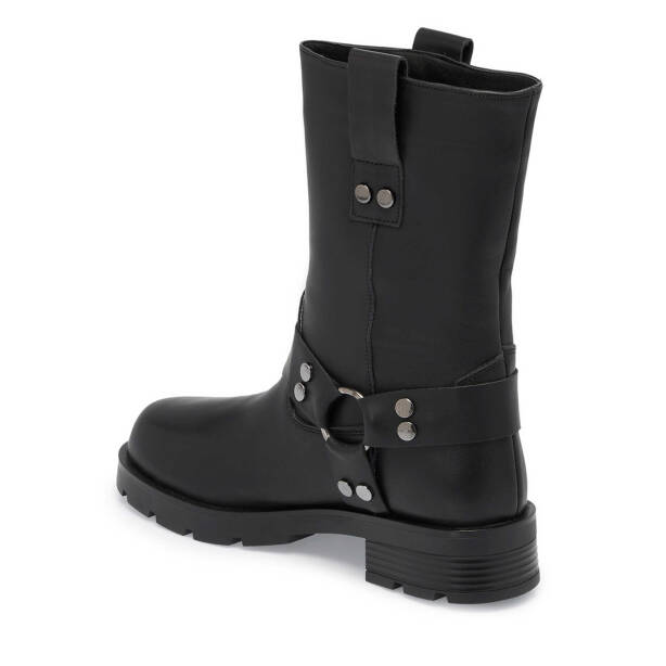 Siyah Deri Kadın Casual Bot - K24K1BT67743-A23 - 2