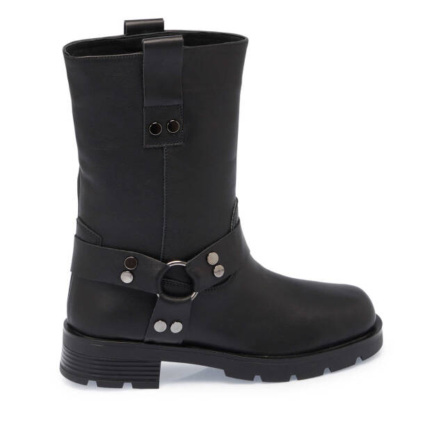 Siyah Deri Kadın Casual Bot - K24K1BT67743-A23 - 3