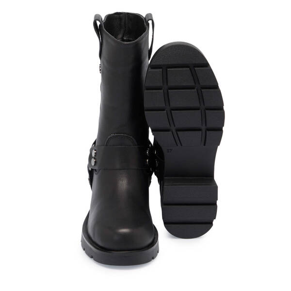 Siyah Deri Kadın Casual Bot - K24K1BT67743-A23 - 4