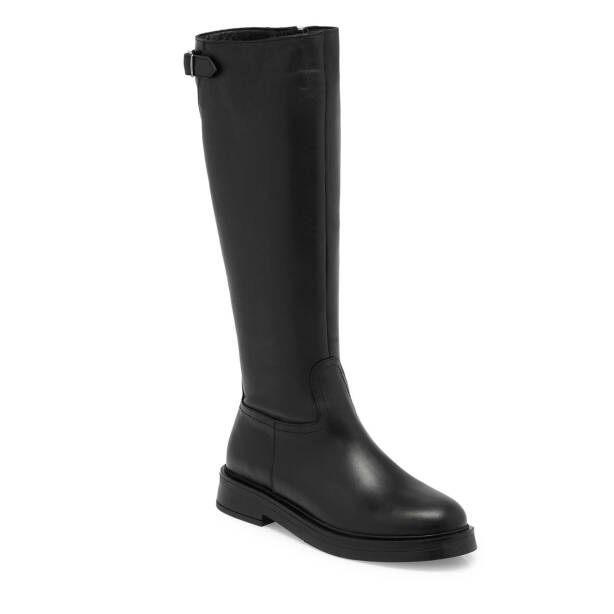 Siyah Deri Kadın Casual Çizme - K24K1CM67692-A23 