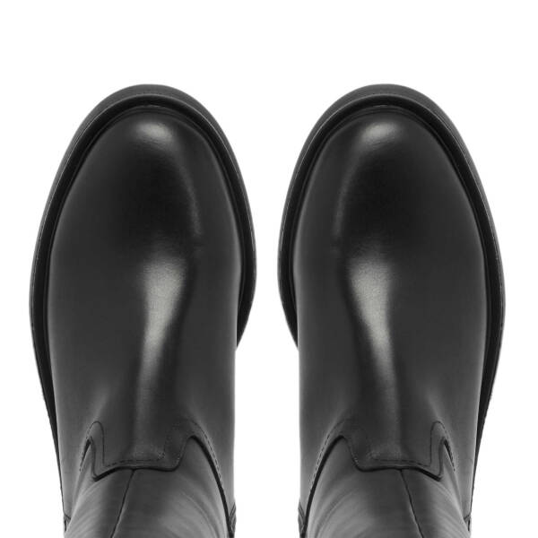 Siyah Deri Kadın Casual Çizme - K24K1CM67692-A23 - 5