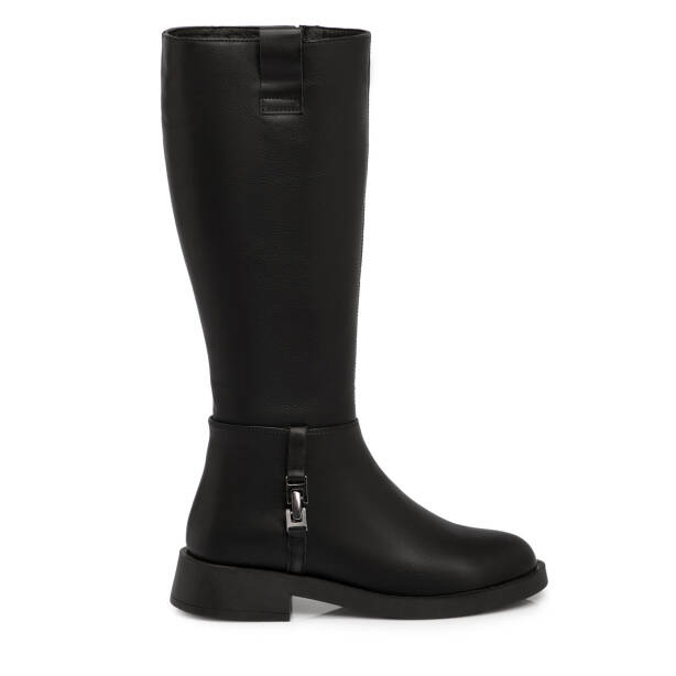 Siyah Deri Kadın Casual Çizme - K25K1CM68355-A23 - 3