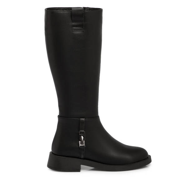 Siyah Deri Kadın Casual Çizme - K25K1CM68355-A23 - 3