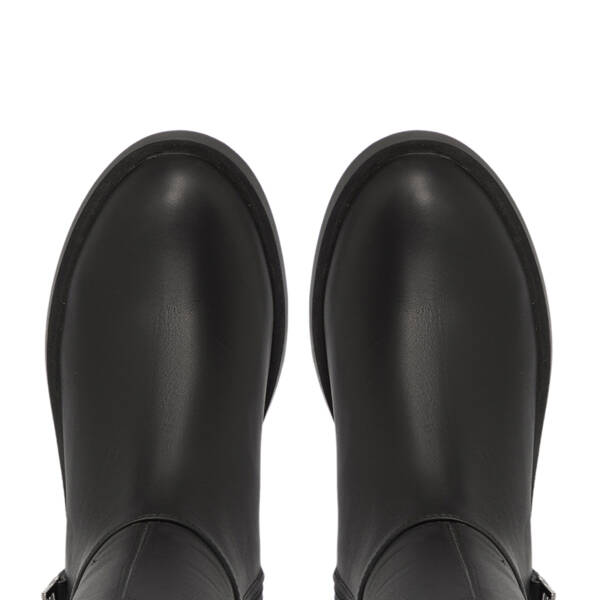 Siyah Deri Kadın Casual Çizme - K25K1CM68355-A23 - 5