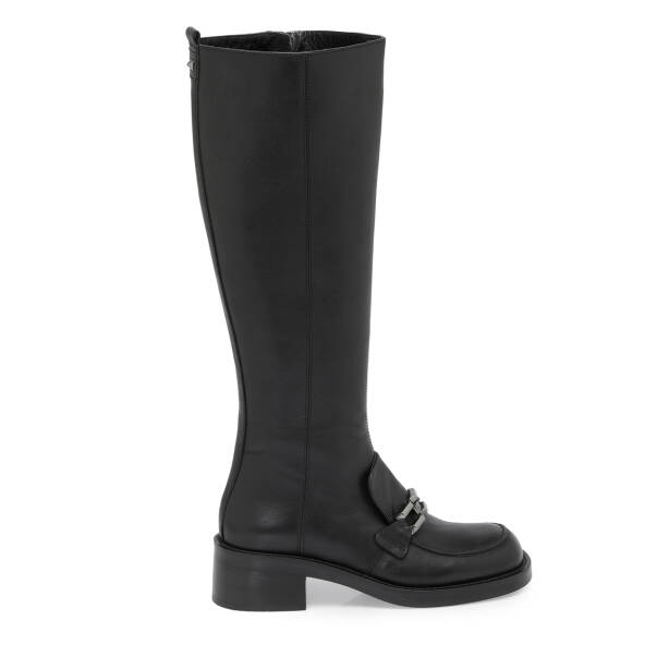 Siyah Deri Kadın Çizme - K23K1CM67040-C59 - Tergan