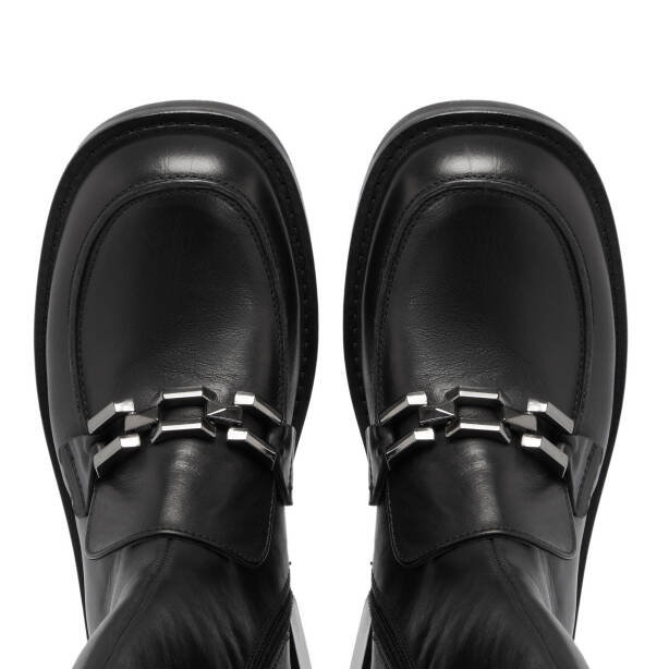 Siyah Deri Kadın Çizme - K23K1CM67040-C59 - Tergan