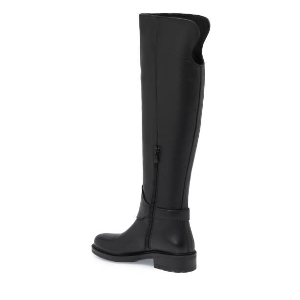 Siyah Deri Kadın Çizme - K23K1CM67041-C59 - 2
