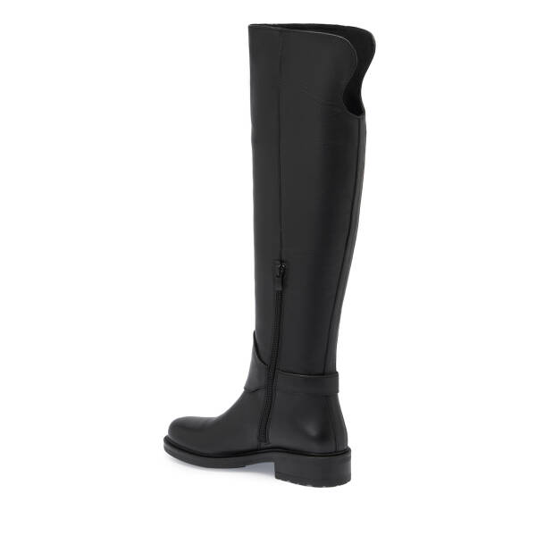 Siyah Deri Kadın Çizme - K23K1CM67041-C59 - 2
