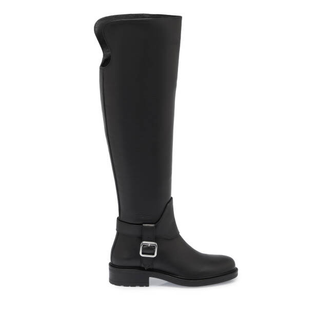 Siyah Deri Kadın Çizme - K23K1CM67041-C59 - 3