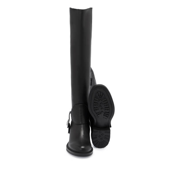 Siyah Deri Kadın Çizme - K23K1CM67041-C59 - 4