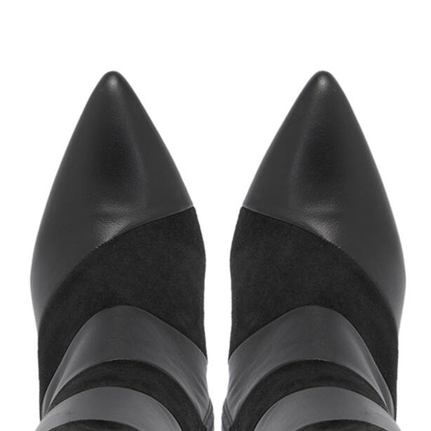 Siyah Hakiki Deri Kadın Çizme - K23K1CM67063-C59 - 5