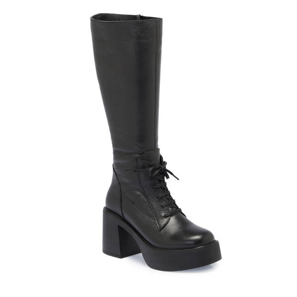 Siyah Deri Kadın Çizme - K23K1CM67074-A41 - 1
