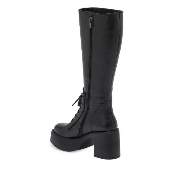 Siyah Deri Kadın Çizme - K23K1CM67074-A41 - 2