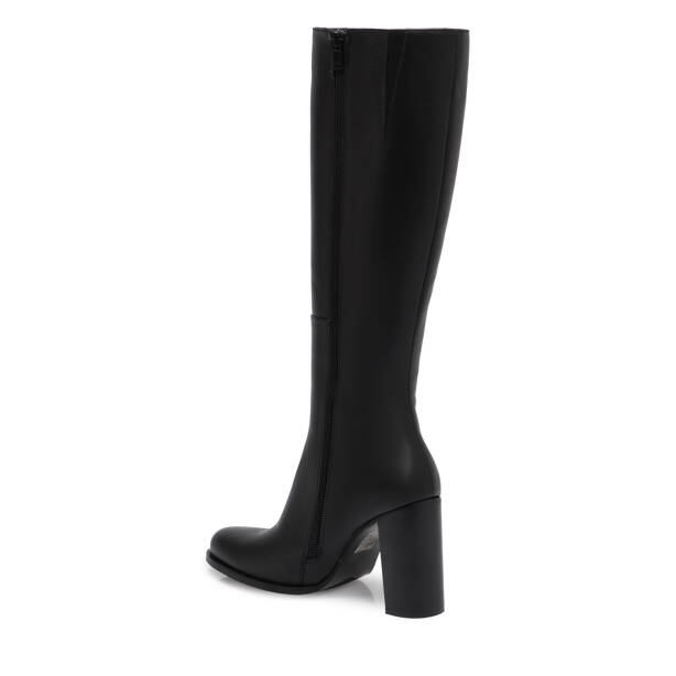 Siyah Deri Kadın Çizme - K25K1CM68132-A23 - 2