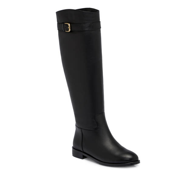 Siyah Deri Kadın Çizme - K25K1CM68149-A23 - 1