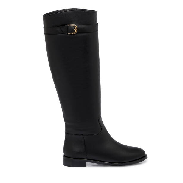 Siyah Deri Kadın Çizme - K25K1CM68149-A23 - 3