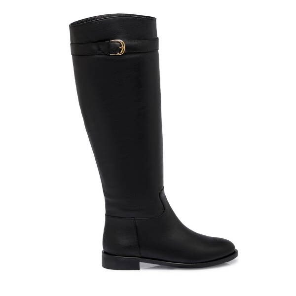 Siyah Deri Kadın Çizme - K25K1CM68149-A23 - 3