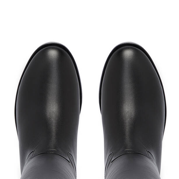 Siyah Deri Kadın Çizme - K25K1CM68149-A23 - 5