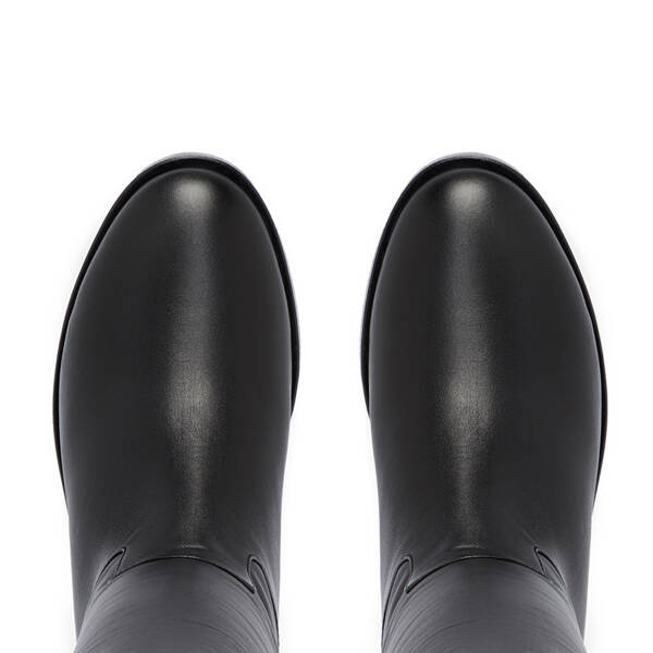 Siyah Deri Kadın Çizme - K25K1CM68149-A23 - 5