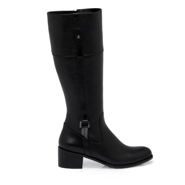 Siyah Deri Kadın Çizme - K25K1CM68150-A23 - 3