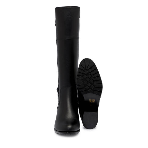 Siyah Deri Kadın Çizme - K25K1CM68150-A23 - 4