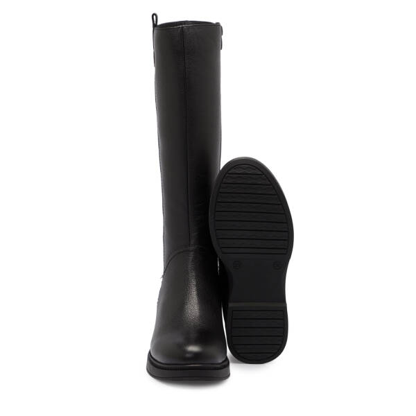 Siyah Deri Kadın Çizme - K25K1CM68211-A23 - 4