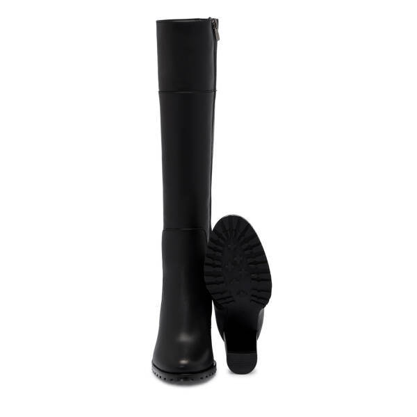 Siyah Deri Kadın Çizme - K25K1CM68257-A23 - 4