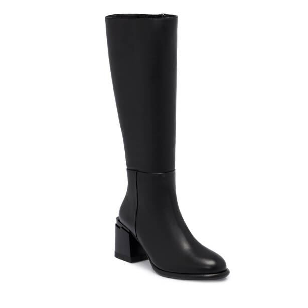 Siyah Deri Kadın Çizme - K25K1CM68258-A23 - 1