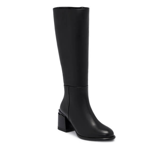 Siyah Deri Kadın Çizme - K25K1CM68258-A23 - 1